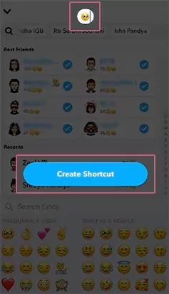 Enter the Shortcut emoji tap Create Shortcuts