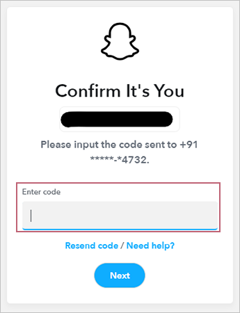 Enter verification code