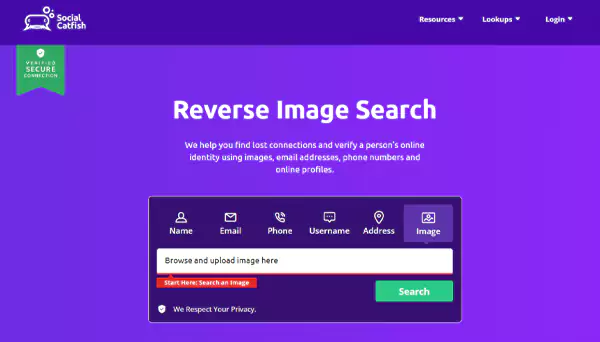 Social Catfish Reverse Image Search