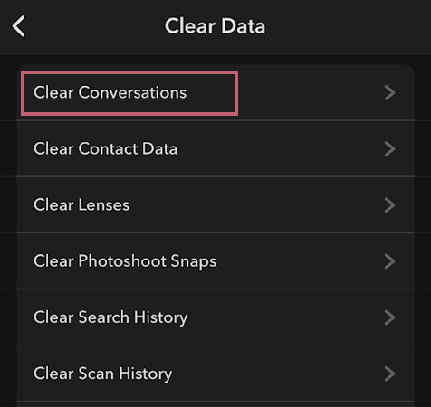 Tap on Clear Conversations