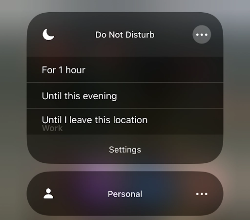 Tap on Focus and then select Do Not Disturbs