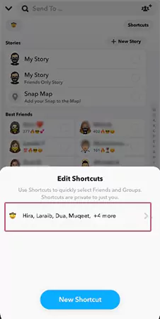 Tap on Shortcut