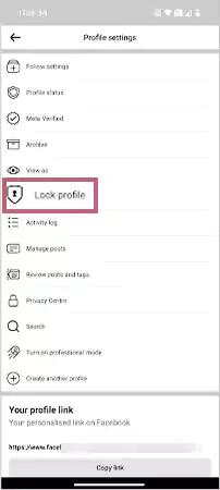 Select Lock Profile