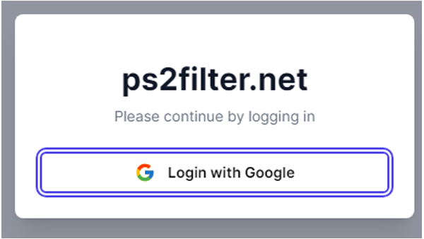 Click on login with Google