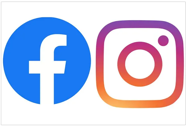 Logos of Facebook and Instagram