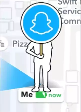 Your location icon in Snapchat