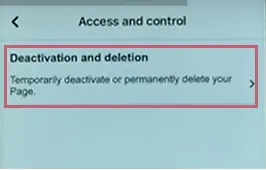 Deactivation and Deletion option